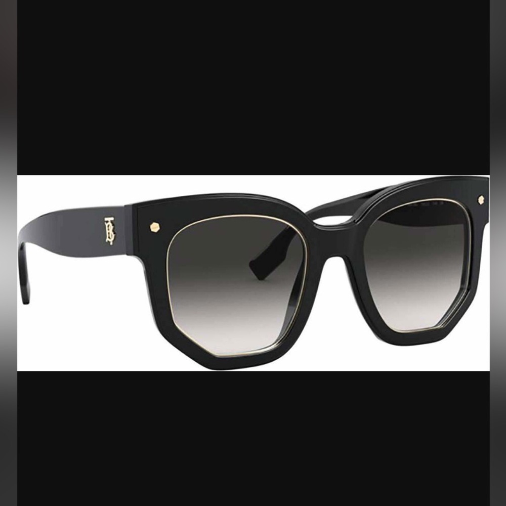 New Burberry BE4307 3001/8G Primrose Black Sunglasses. Geometric shape. - Picture 4 of 15